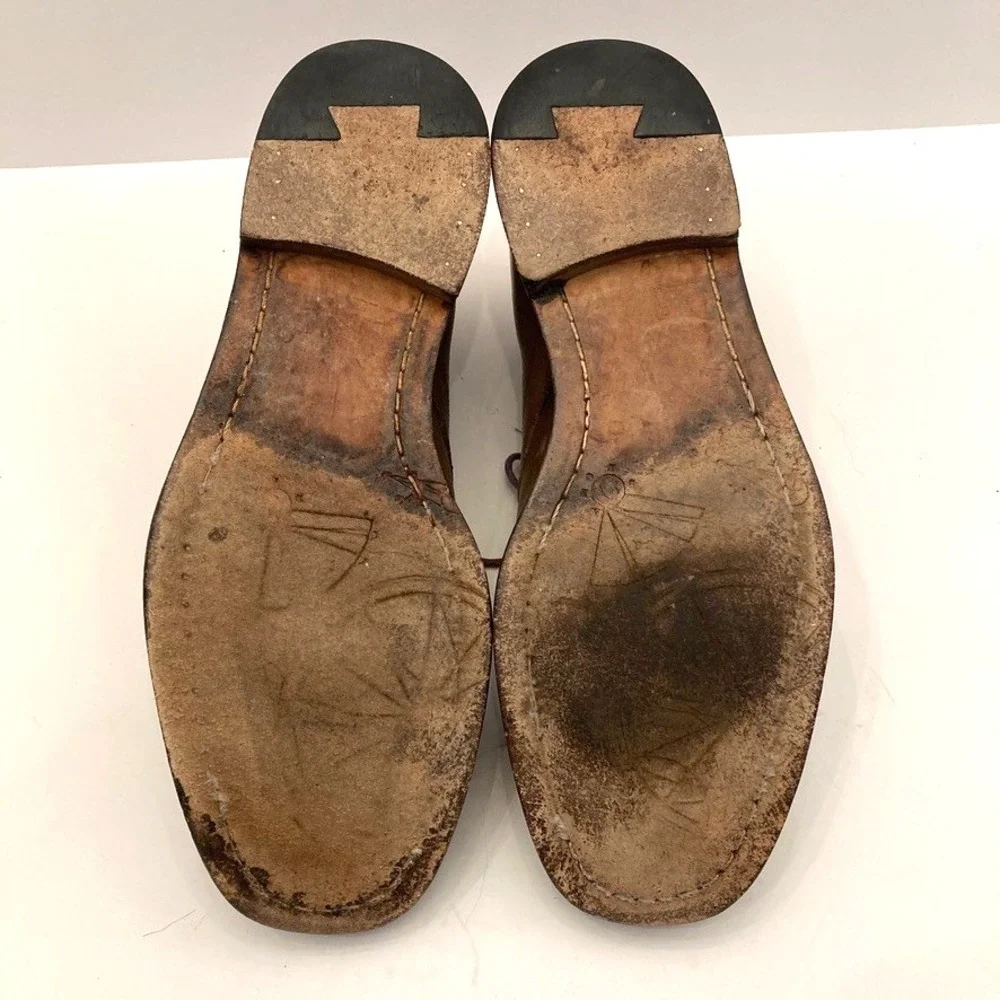 Ted Baker Boots Ankle Lace Up Chukka Men's 9 EU‎ 42 Brown Textured Leather 10889
